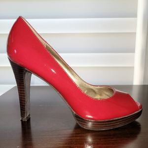 Red Peep Toe Heels